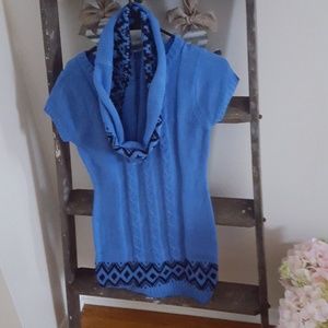 Cobalt blue sweater tunic